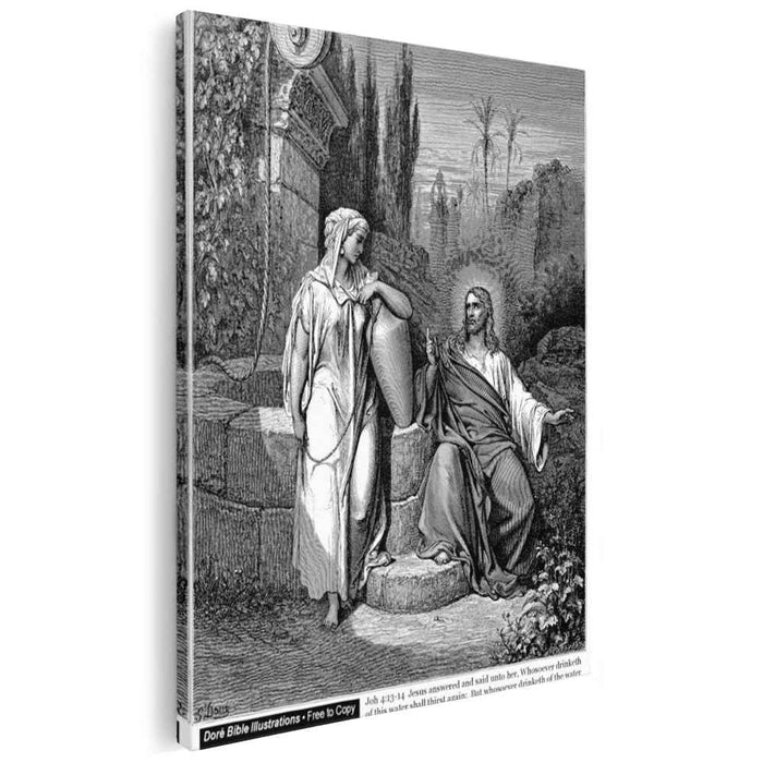 Jesus And The Woman Of Samaria by Gustave Dore