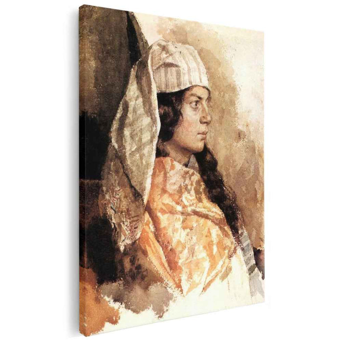 Jewish woman with oriental shawl (1884) by Isaac Levitan