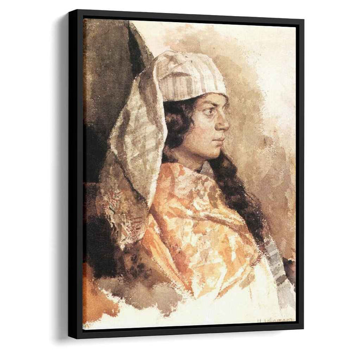 Jewish woman with oriental shawl (1884) by Isaac Levitan