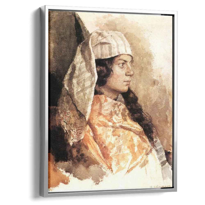 Jewish woman with oriental shawl (1884) by Isaac Levitan