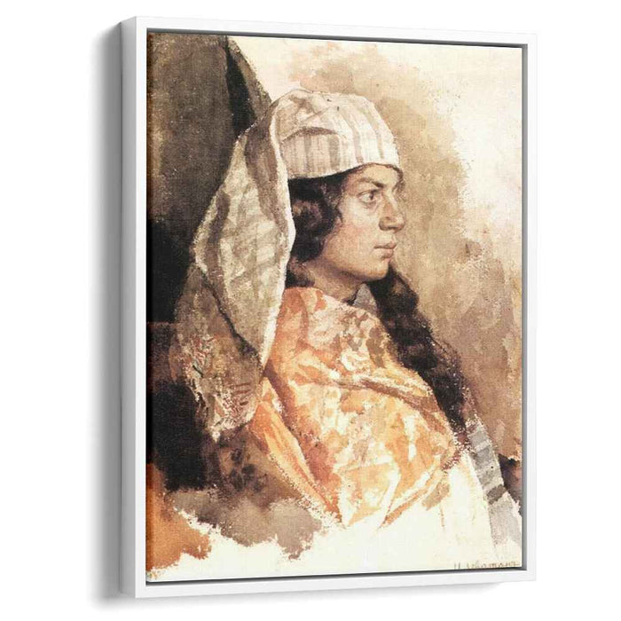 Jewish woman with oriental shawl (1884) by Isaac Levitan