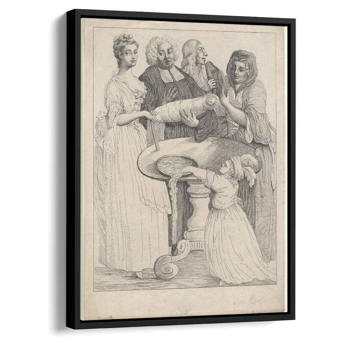 John Henley with five unknown figures by William Hogarth