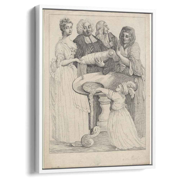 John Henley with five unknown figures by William Hogarth