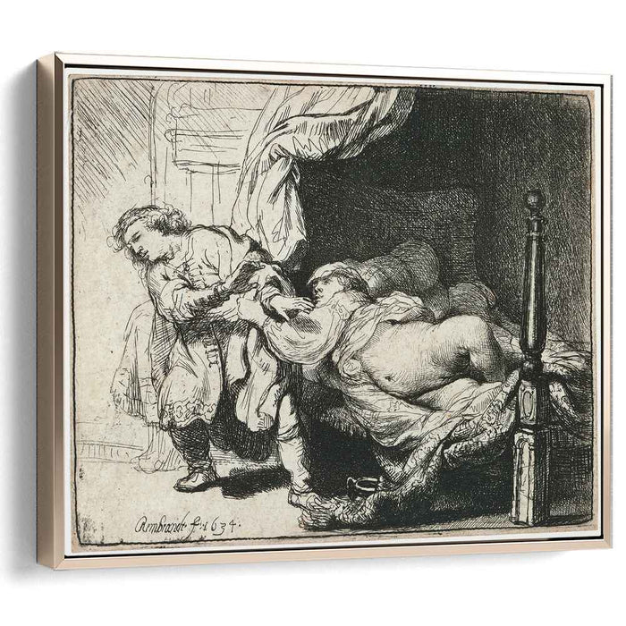 Joseph and Potiphar`s wife (1634) by Rembrandt