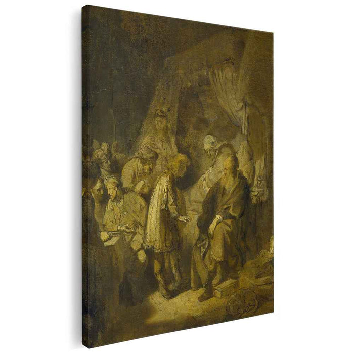 Joseph tells his dreams to his parents and brothers (1633) by Rembrandt