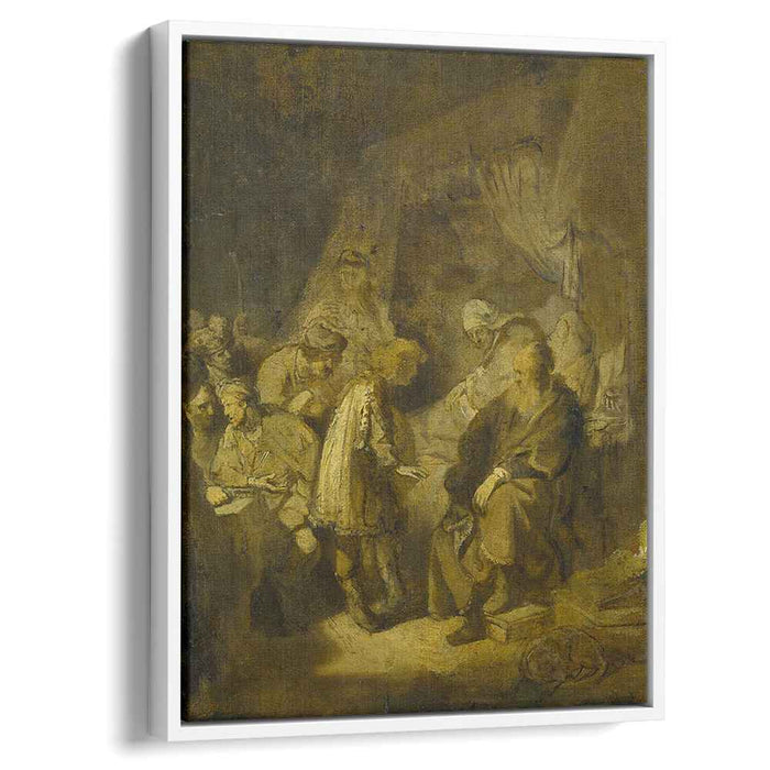 Joseph tells his dreams to his parents and brothers (1633) by Rembrandt
