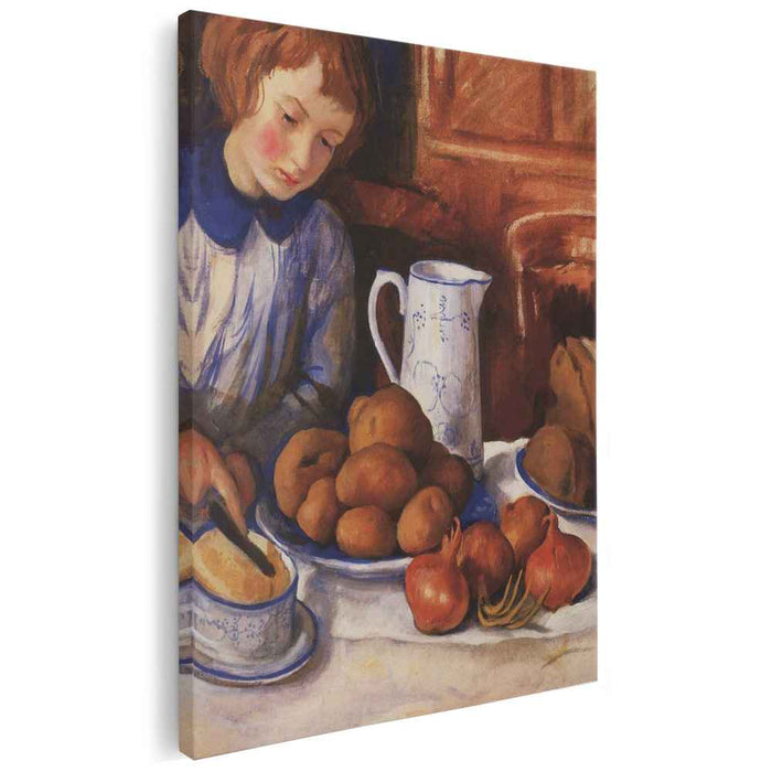 Katya at the kitchen table (1923) by Zinaida Serebriakova