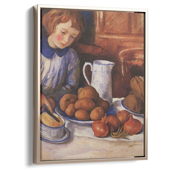 Katya at the kitchen table (1923) by Zinaida Serebriakova