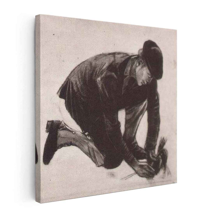 Kneeling Man, Planting (1881) by Vincent van Gogh