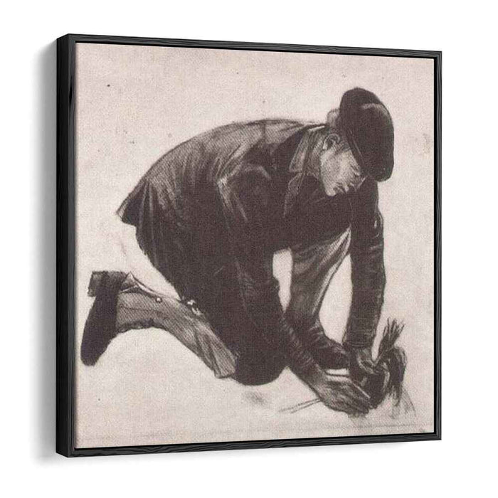 Kneeling Man, Planting (1881) by Vincent van Gogh