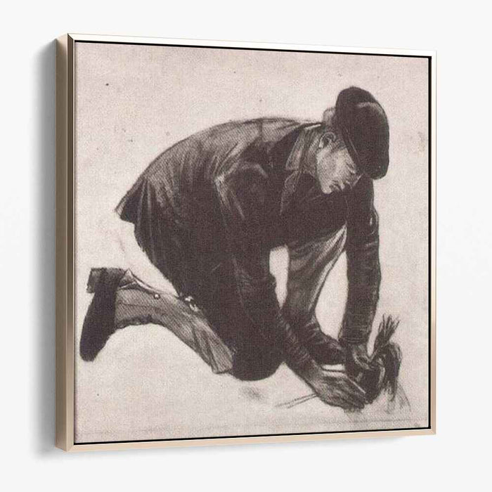 Kneeling Man, Planting (1881) by Vincent van Gogh
