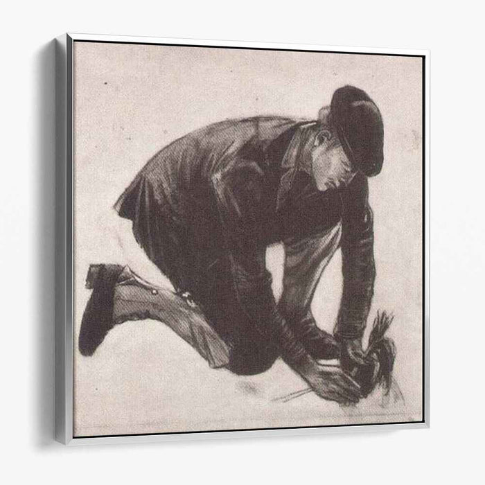 Kneeling Man, Planting (1881) by Vincent van Gogh