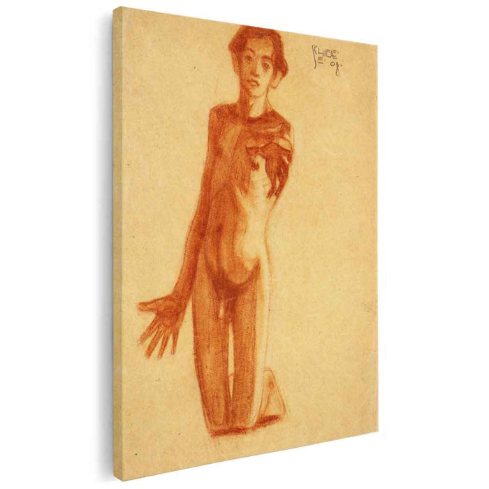 Kneeling Young Man (1908) by Egon Schiele