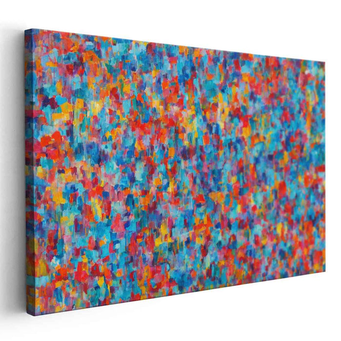 Color Harmony Abstraction: Abstract Color Symphony Canvas Art Print