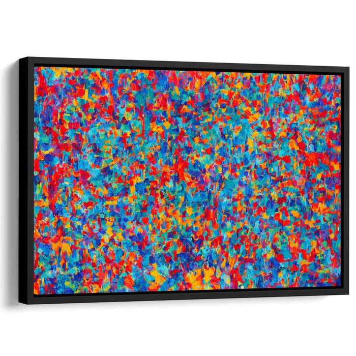 Chromatic Storm Splash: Abstract Expressionist Explosion of Colors Canvas Art Print