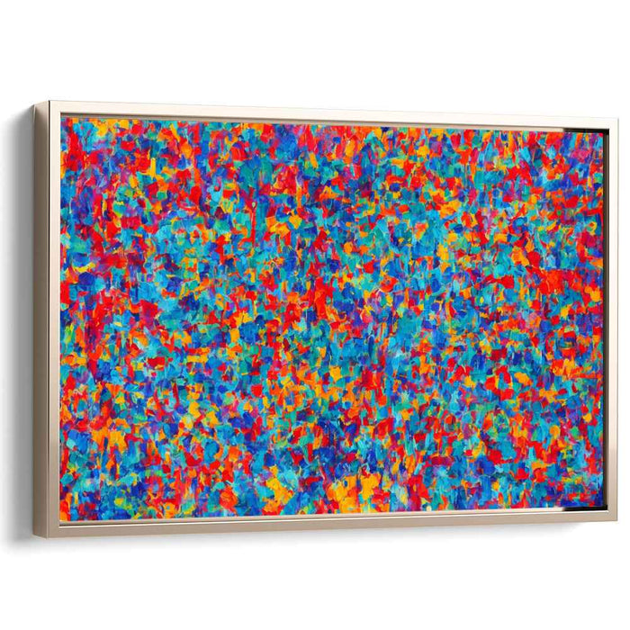 Chromatic Storm Splash: Abstract Expressionist Explosion of Colors Canvas Art Print