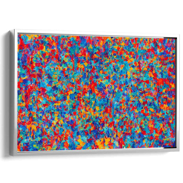 Chromatic Storm Splash: Abstract Expressionist Explosion of Colors Canvas Art Print
