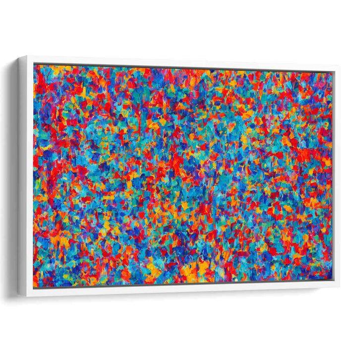 Chromatic Storm Splash: Abstract Expressionist Explosion of Colors Canvas Art Print