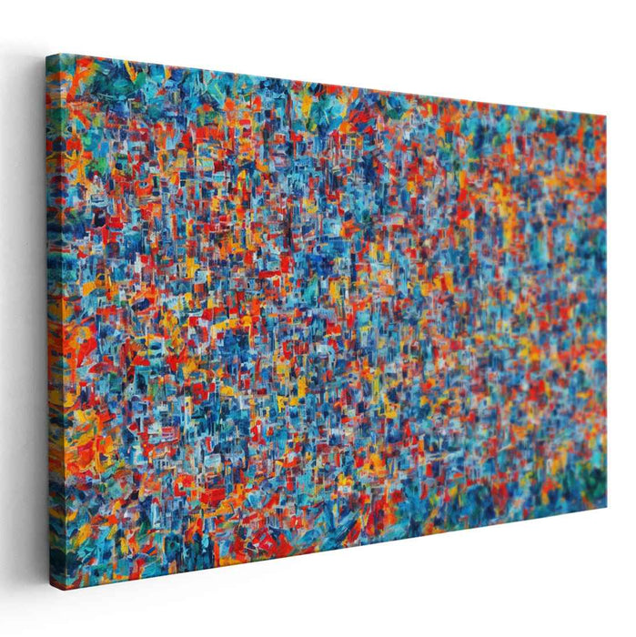 Vibrant Melody Composition: Abstract Expressionist Color Symphony Canvas Art Print