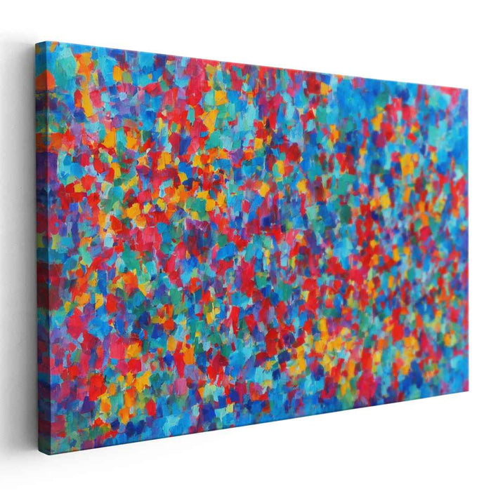 Spectral Expressionism: Abstract Expressionist Multicolor Canvas Art Print