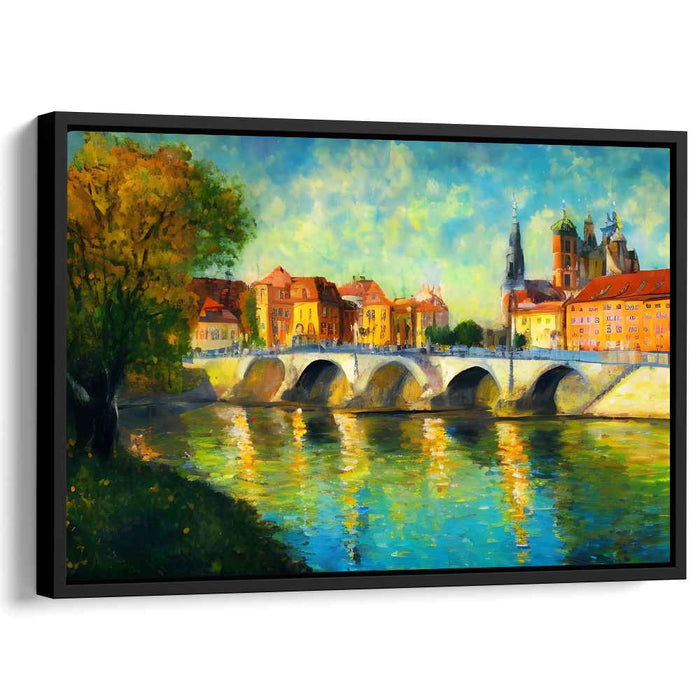 Streets of Montmartre: Impressionist European Cityscape Canvas Art Print