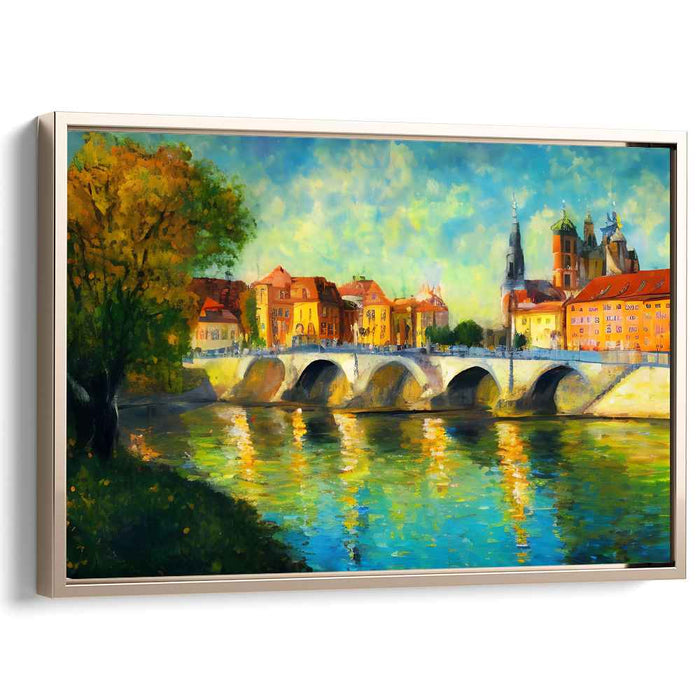 Streets of Montmartre: Impressionist European Cityscape Canvas Art Print