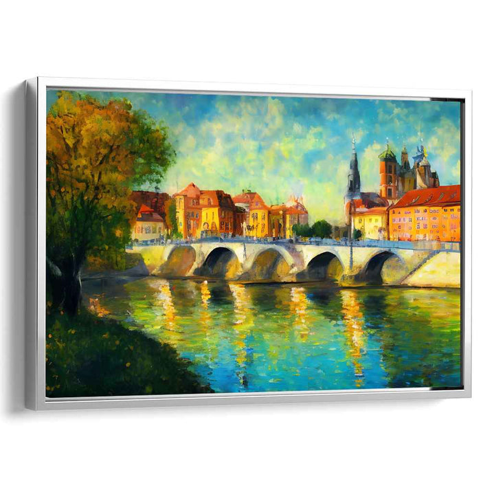 Streets of Montmartre: Impressionist European Cityscape Canvas Art Print