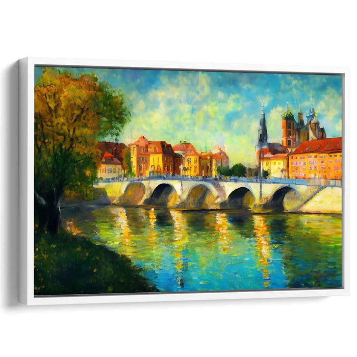 Streets of Montmartre: Impressionist European Cityscape Canvas Art Print