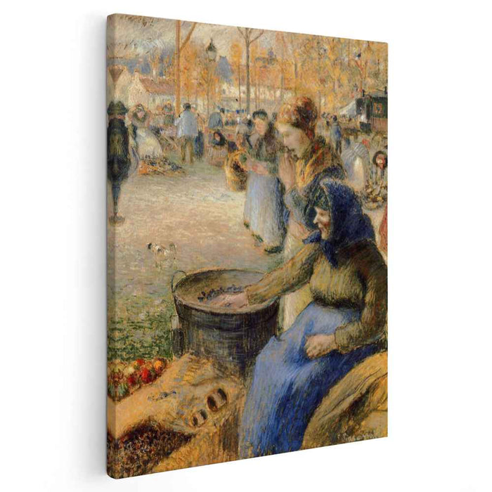 La Marchande de Marrons, Fiore de la St. Martin, Pontoise by Camille Pissarro