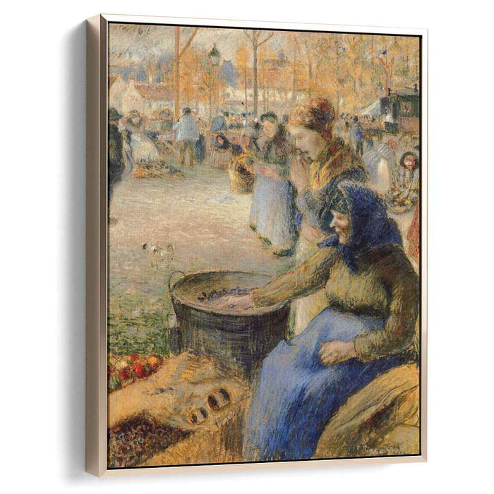 La Marchande de Marrons, Fiore de la St. Martin, Pontoise by Camille Pissarro
