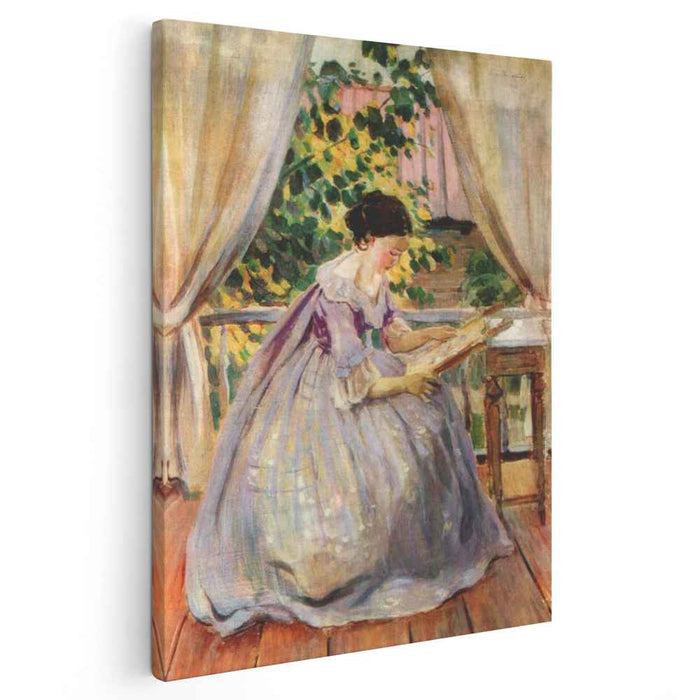 Lady Embroidering (1901) by Victor Borisov-Musatov