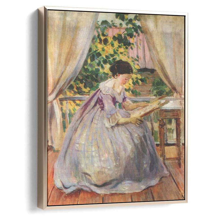 Lady Embroidering (1901) by Victor Borisov-Musatov