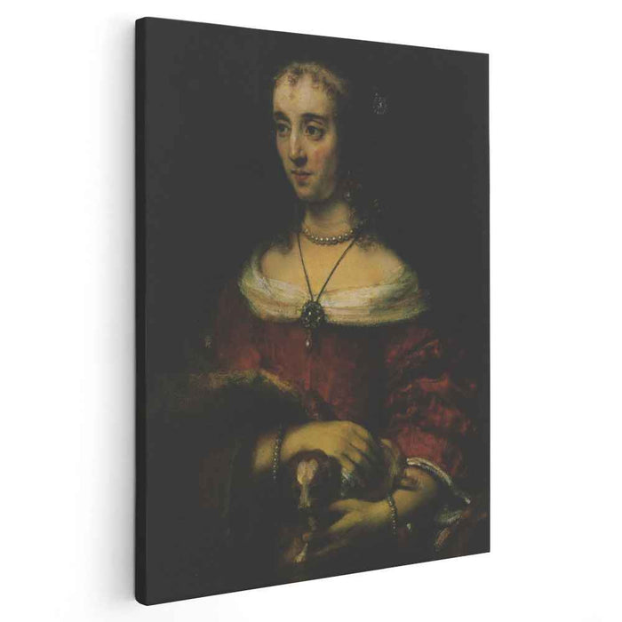 Lady with a Lap Dog (1665) by Rembrandt