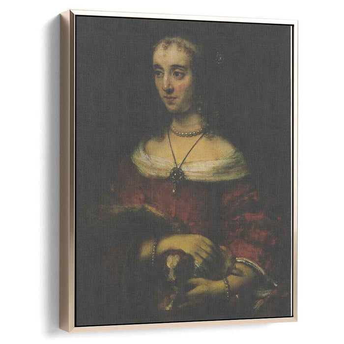 Lady with a Lap Dog (1665) by Rembrandt