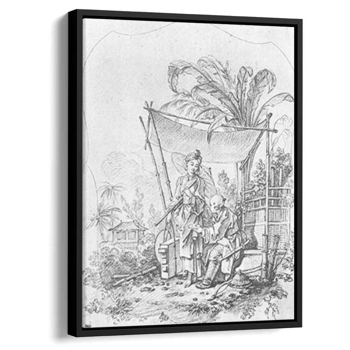 Lady with an Umbrella by Francois Boucher