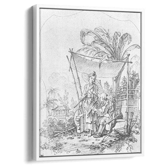 Lady with an Umbrella by Francois Boucher