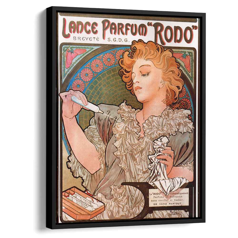 Lance parfum Rodo (1896) by Alphonse Mucha - Canvas Artwork — Kanvah
