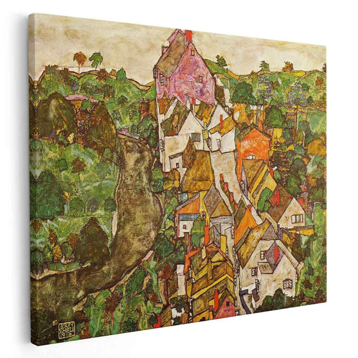 Landscape at Krumau (1916) by Egon Schiele