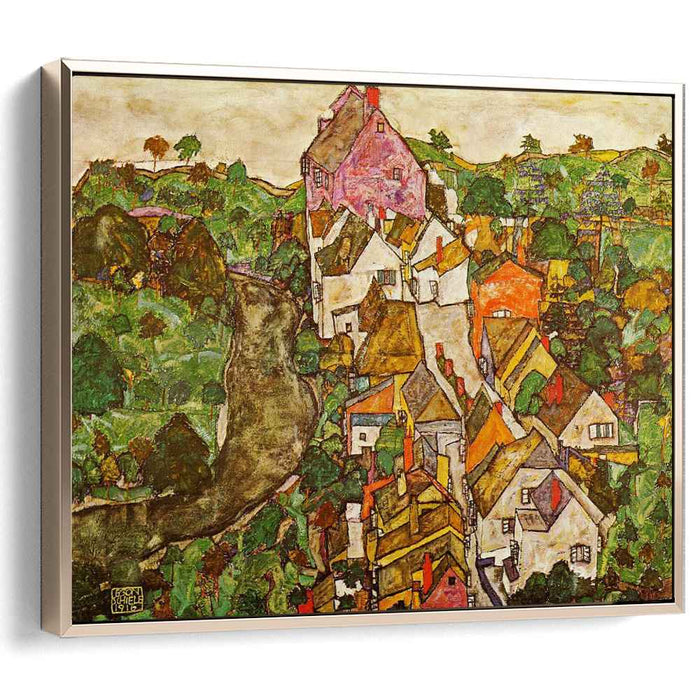 Landscape at Krumau (1916) by Egon Schiele