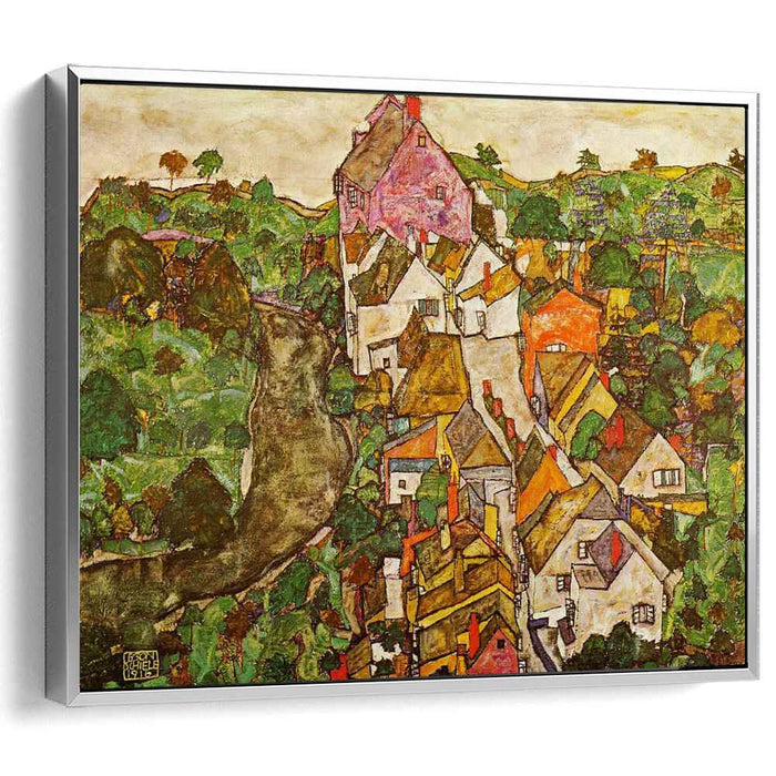 Landscape at Krumau (1916) by Egon Schiele