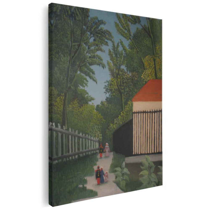 Landscape in Montsouris Park with Five Figures (1910) by Henri Rousseau