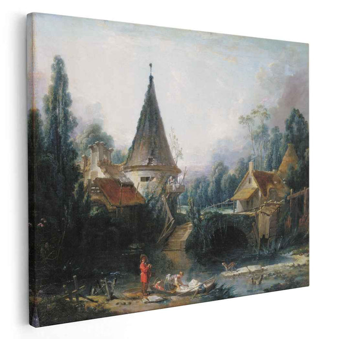 Landscape near Beauvais early (1740) by Francois Boucher