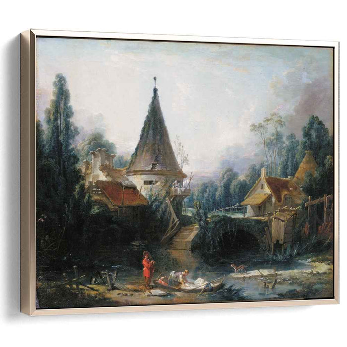 Landscape near Beauvais early (1740) by Francois Boucher