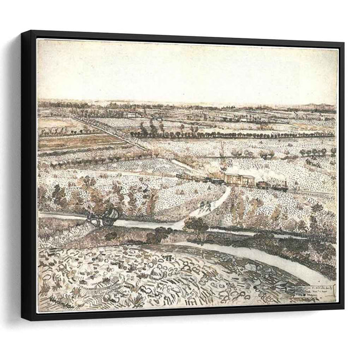 Landscape near Montmajour with Train (1888) by Vincent van Gogh