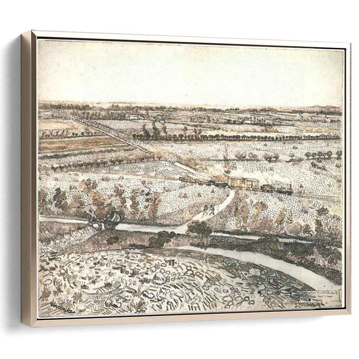 Landscape near Montmajour with Train (1888) by Vincent van Gogh