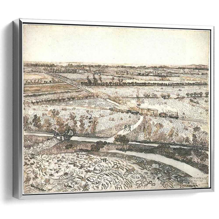 Landscape near Montmajour with Train (1888) by Vincent van Gogh