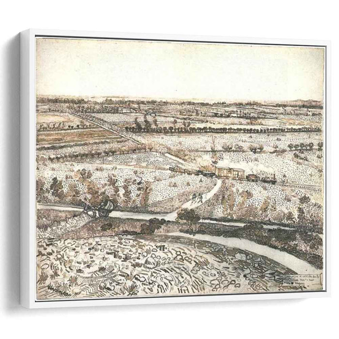 Landscape near Montmajour with Train (1888) by Vincent van Gogh