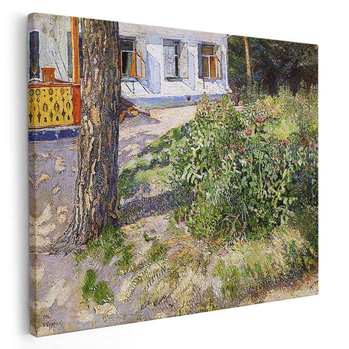 Landscape with a flowerbed (1906) by David Burliuk