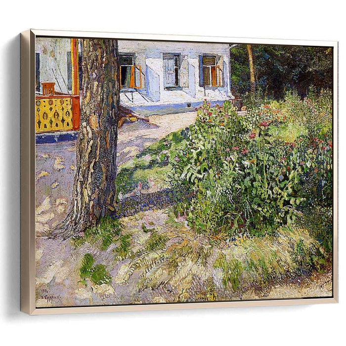 Landscape with a flowerbed (1906) by David Burliuk