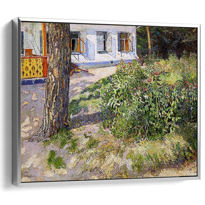 Landscape with a flowerbed (1906) by David Burliuk